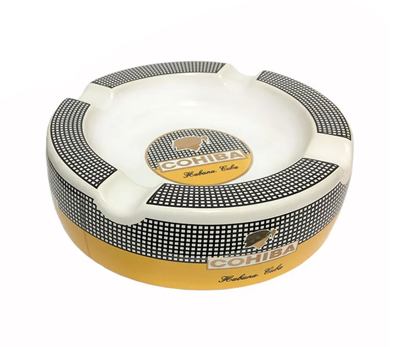 COHIBA 4 пепельницы в 1 дизайн Бытовая Роскошная керамическая пепельница для сигар Портативная Домашняя пепельница для сигарет напольная карманная пепельница
