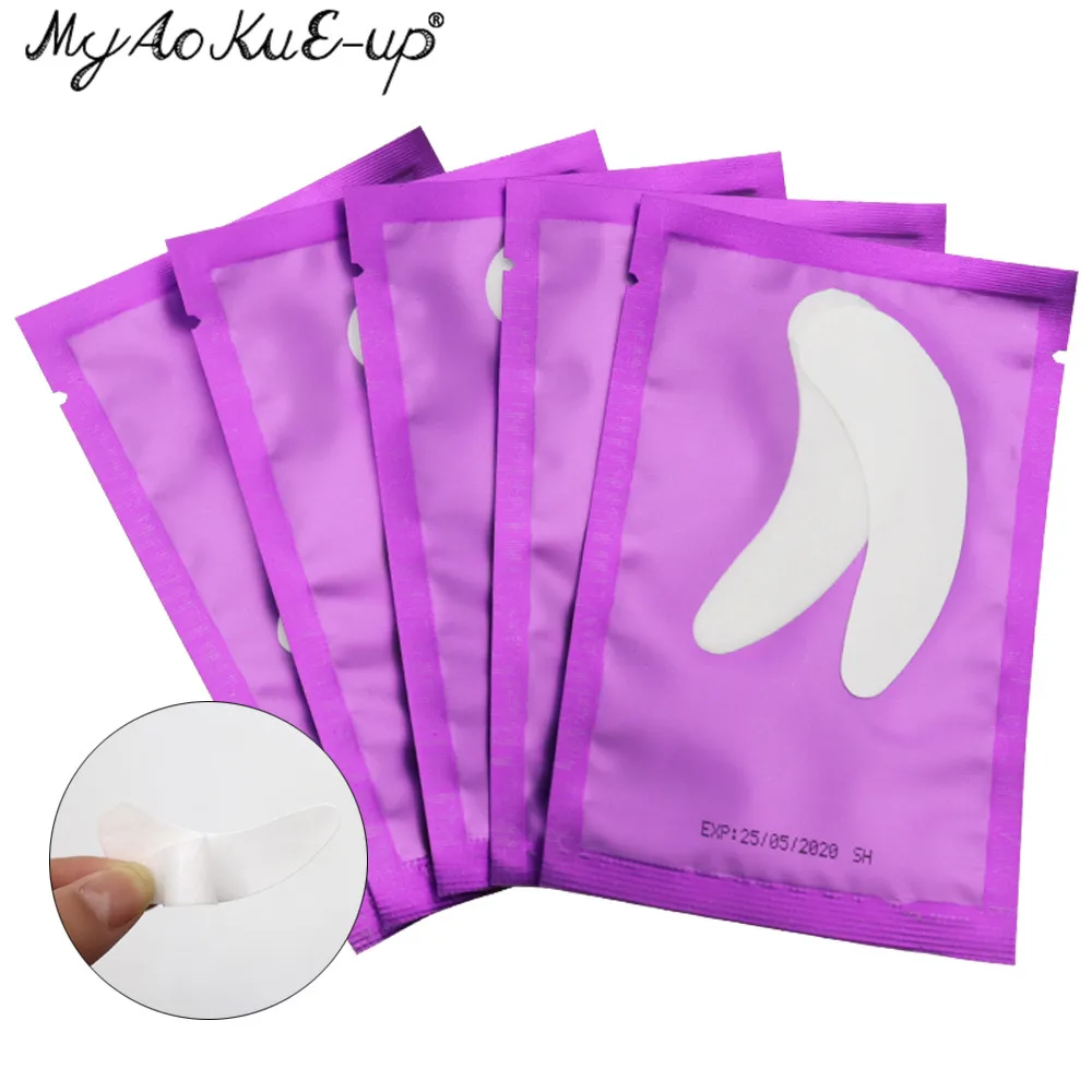 Патчи под глаза гелевые безворсовые для наращивания ресниц 50 пар | Красота и