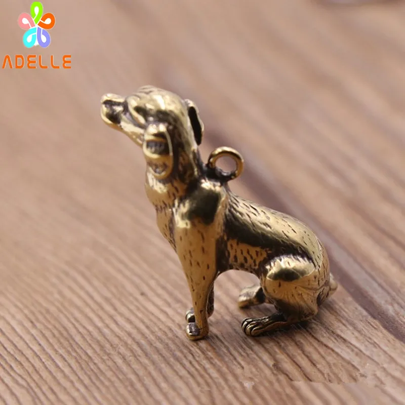 100% Твердая латунь собака/Пудель винтажный фотонабор автомобильный аксессуар DIY