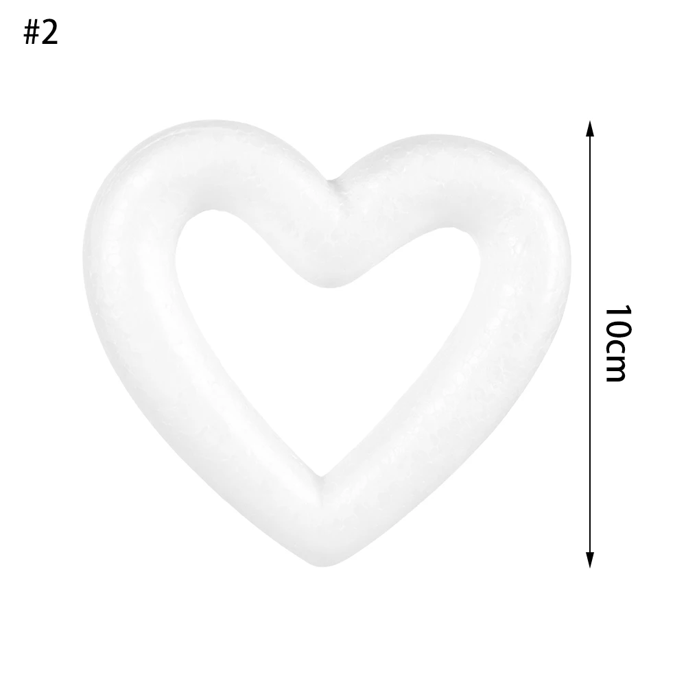 10cm-1pc 6/8. 5/10/15 см сердце пены прессформы белые шары для поделок из пенопласта моделирование Свадебный декор DIY игрушки вечерние украшения - Цвет: 10cm-1pc