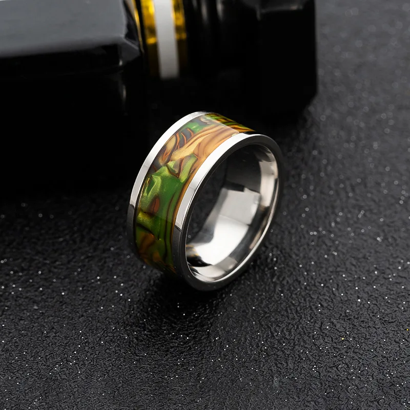 Модное мужское кольцо Anillos Anel 10 мм в виде ракушки Abalone ювелирные изделия из