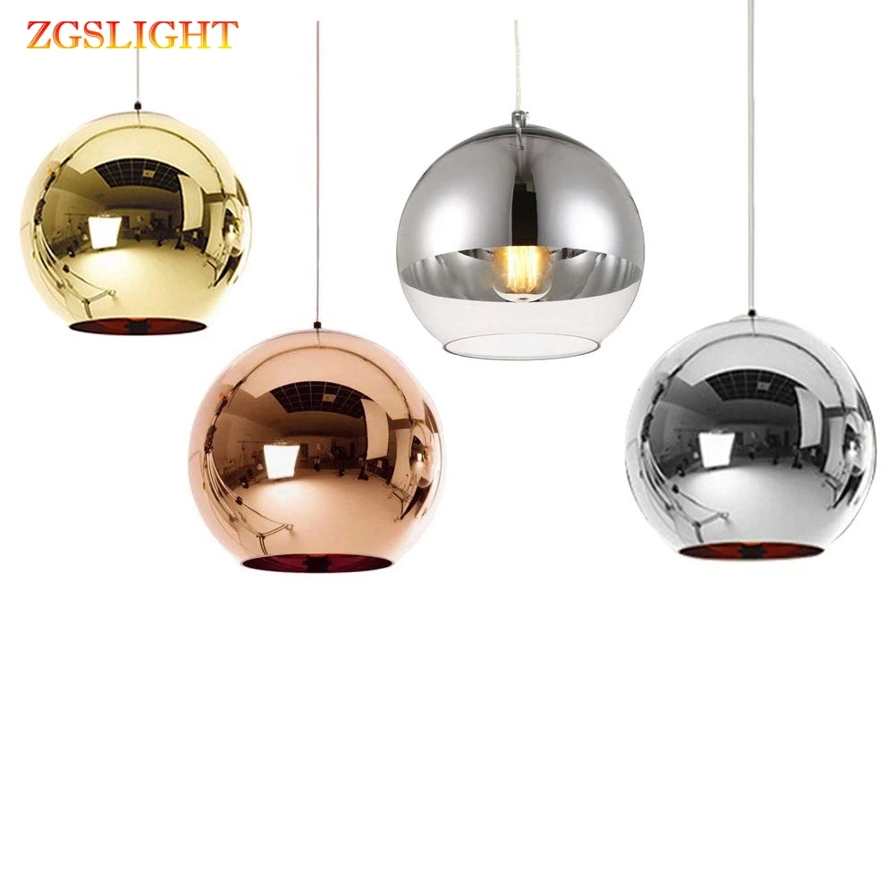 

Modern Mini Globe Pendant Lighting with Hand-Blown Clear Glass,Glass Mirror Ball Pendant Lamp for Living Room Kitchen Bar Cafe
