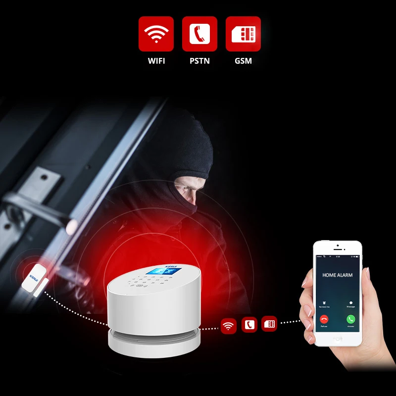 KERUI W2 беспроводная WIFI GSM PSTN система охранной сигнализации приложение для телефона