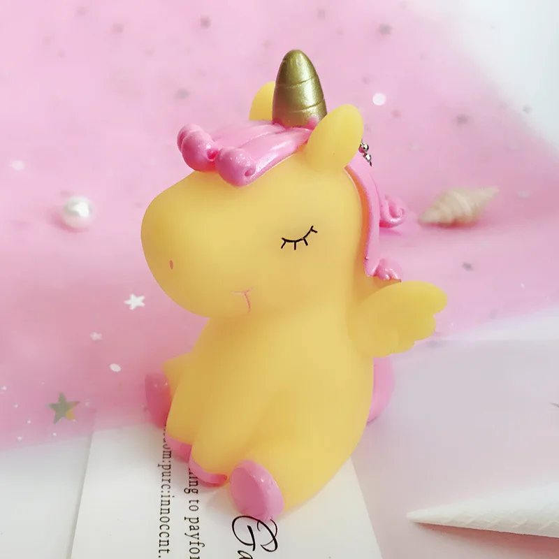 1 шт. Свадебная вечеринка пользу Baby Shower милый звук Единорог брелок для ключей