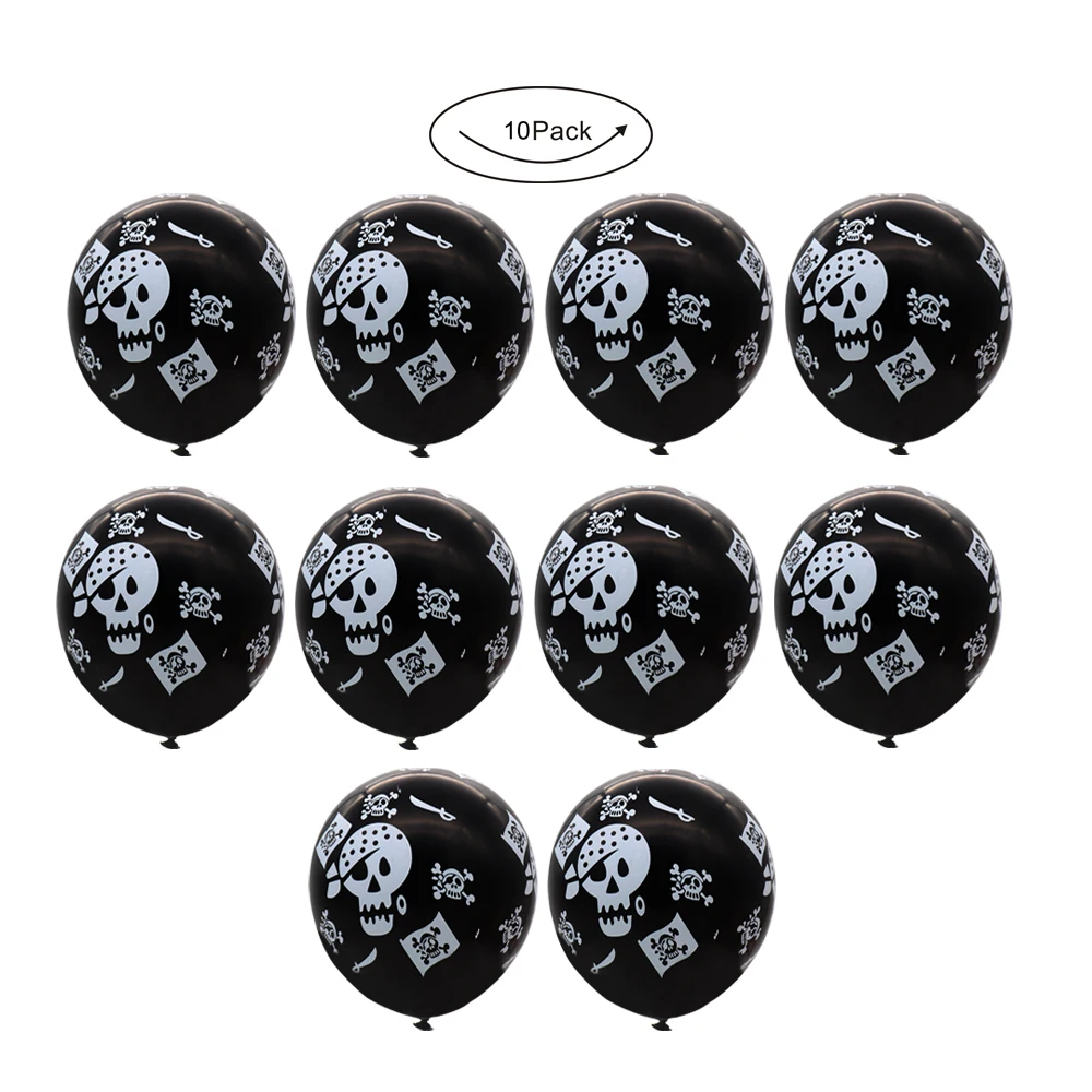 10 шт. 12 дюймовые латексные шары с черепами пиратские воздушные на Хэллоуин