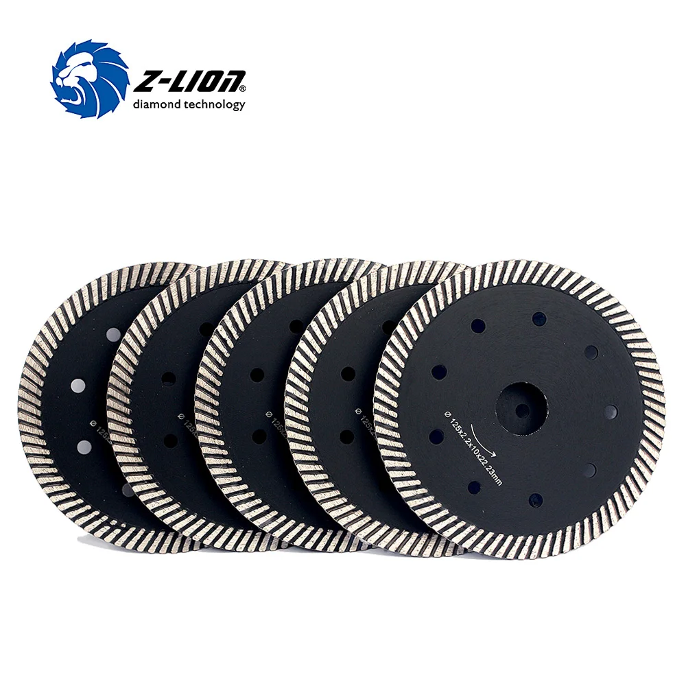 Бриллиантовое лезвие для сухой резки гранита песчаника 5 шт./лот Turbo Rim 125 мм