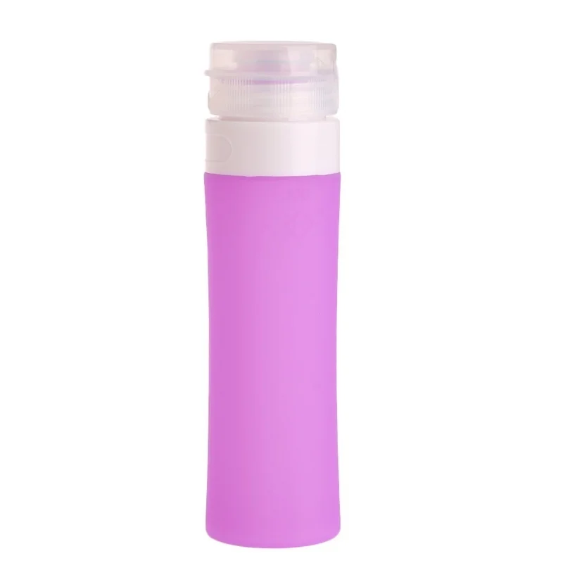 Purple 80ml 38/60/80 мл Путешествия Портативный для хранения косметики бутылки Эко-дружественных силикона шампунь/душ моющее средство Органайзеры - Цвет: Purple 80ml