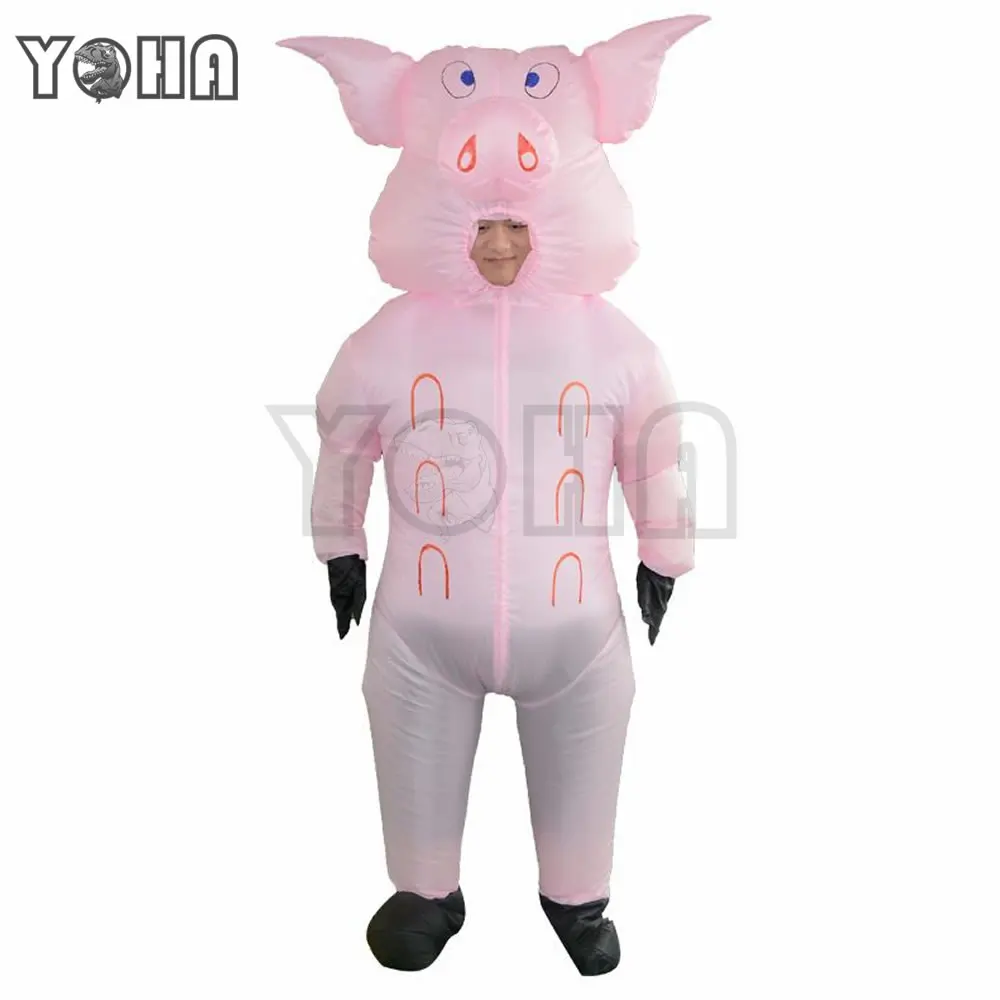 Надувной костюм свиньи маскарадный для взрослых Хэллоуина трекс|Костюмы из