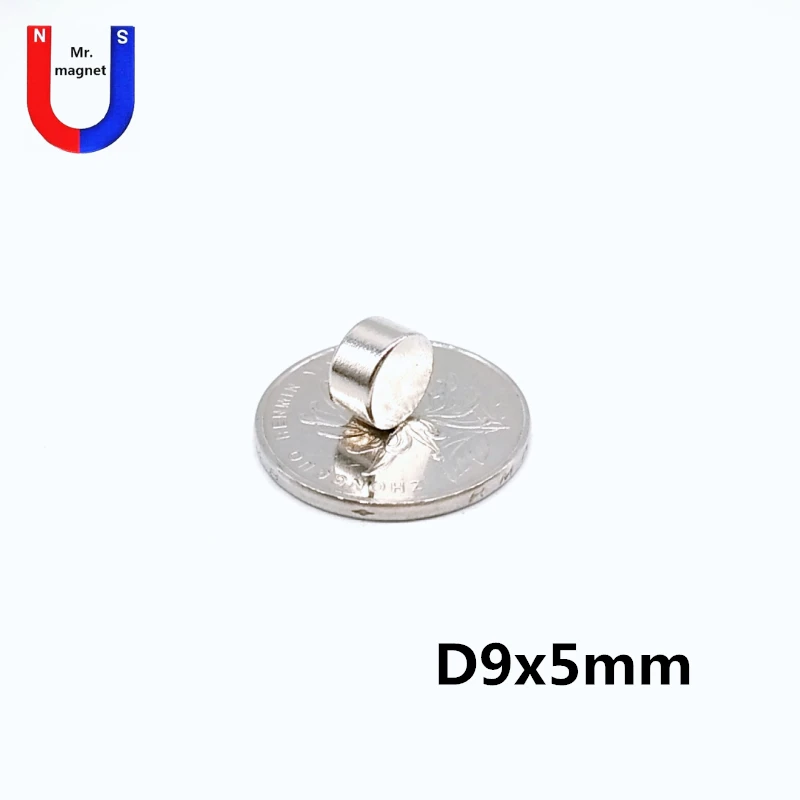 

50pcs 9x5 mm NdFeB N35 Super Strong Rare Earth Disc 9*5 mm Fridge Permanet Magnet 9mm x5mm Small Round Neodymium Magnet