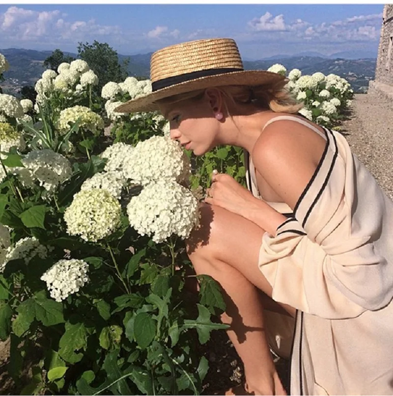 Шляпа от солнца из пшеничной соломы для мужчин и женщин шляпы с плоским верхом