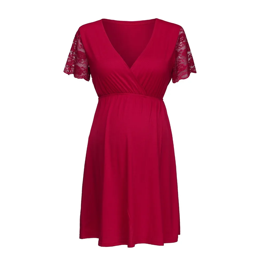 Женское платье для беременных ночная рубашка кружевное вечернее Vestido Lactancia | Мать