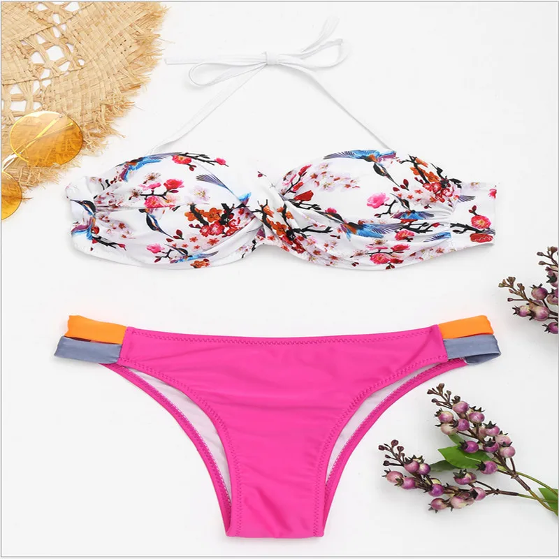 Новый стиль для женщин комплект бикини сексуальный пуш-ап бикини-бандо Бикини с