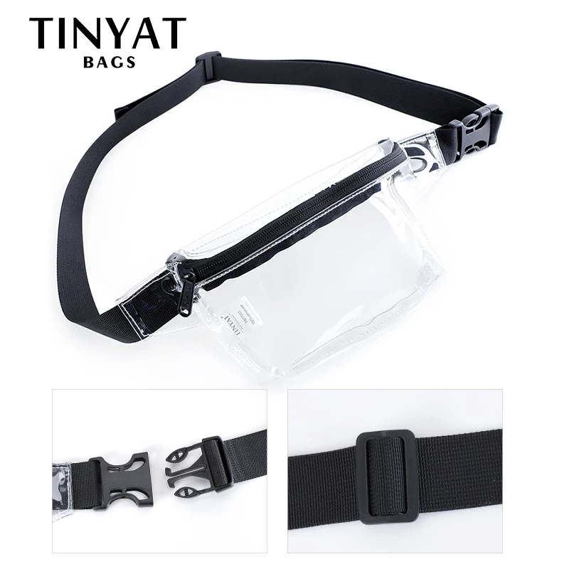 Прозрачная поясная сумка TINYAT, Желейная Женская поясная сумка, поясная сумка для девушек, кошелек для телефона, денег, Женский кошелек на плечо, поясная сумка