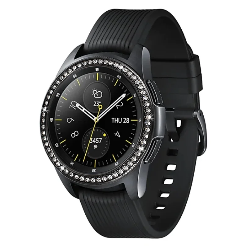 Новое поступление стальной ободок для samsung Galaxy Watch 46 мм/42 мм/gear S3 АЛМАЗНОЕ КОЛЬЦО клеющаяся крышка защита от царапин рамка