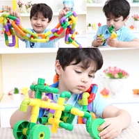 72pcs colorful water pipe building blocks toys for children kid diy assembling pipeline tunnel car model collection gift