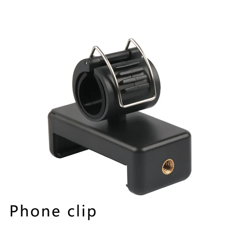 Phone clip 36 дюймов алюминиевый селфи палка ручной выдвижной полюсный монопод держатель телефона адаптер для Go Pro HERO 8 7 6 5 4 3+ Xiaomi - Цвет: Phone clip
