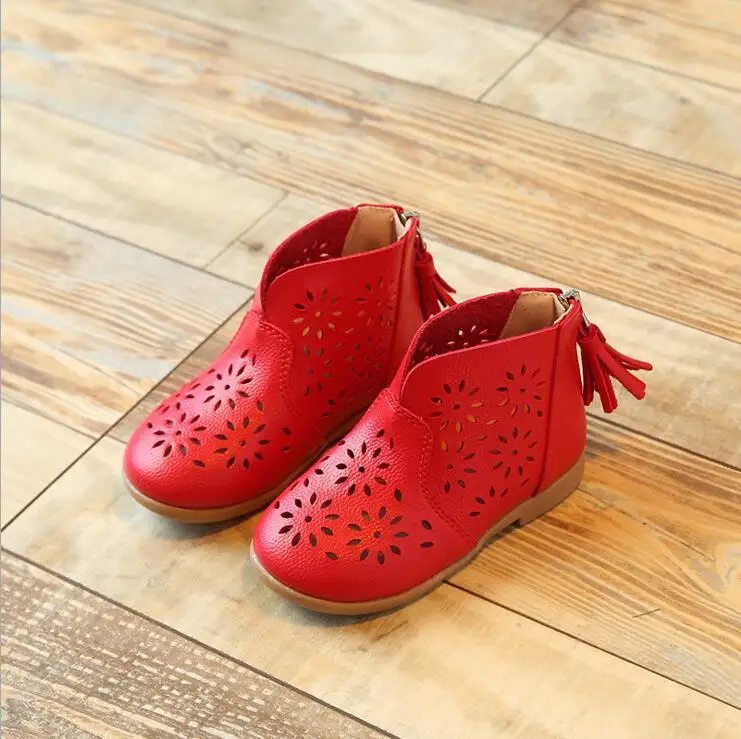 New Kids Summer Shoes Girls Hollow Out PU Leather High Children Sneakers Baby Sport Spring Autumn Boots | Детская одежда и обувь