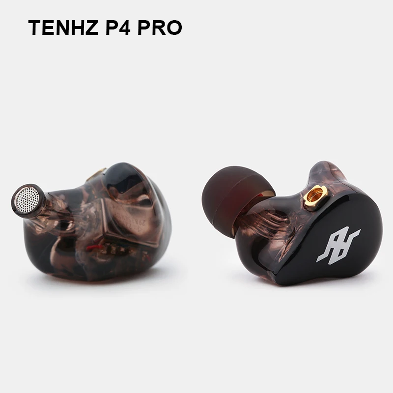 Гибридные сбалансированные Hi Fi наушники вкладыши TENHZ P4 PRO 4BA drive с 22955 Knowels drivers MMCX