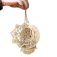 tronzo eid mubarak wooden pendant diy ramada mubarak decorations for home hanging pendants islamic muslim party decor supplies