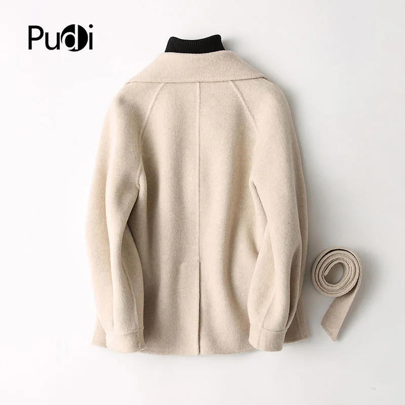 PUDI A37156 Настоящее шерстяное пальто, куртка, пальто, Женское зимнее теплое пальто,, Осеннее зимнее пальто