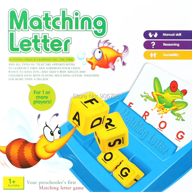 Семейная забавная игра с буквами игрушка для дошкольников первая Matchin английское