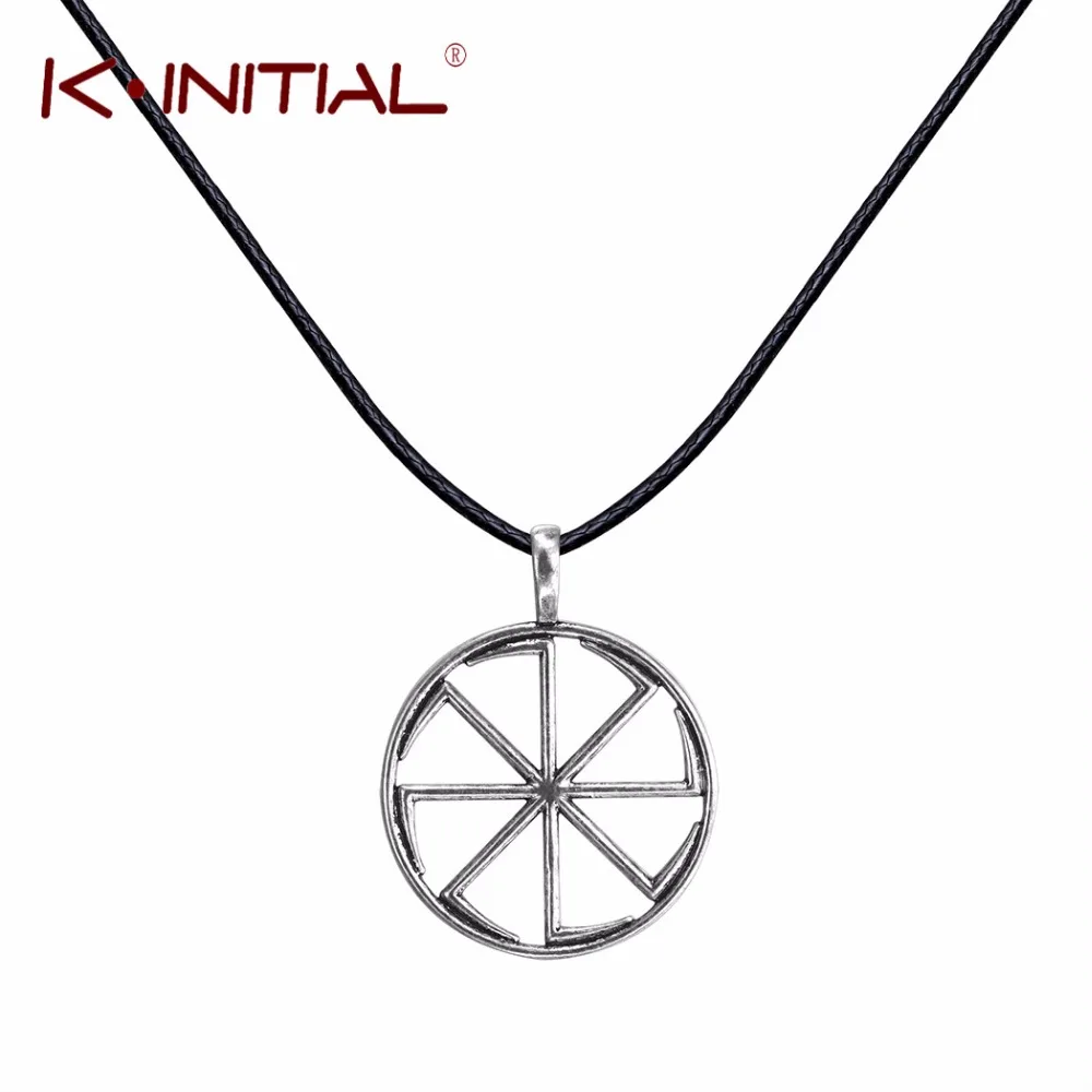 Kinitial Sunwheel серебряный кулон славянский Цепочки и ожерелья прялка Свастика