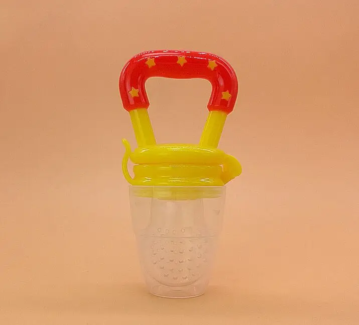 Pacifier Yellow M Свежий Еда силикона детская пустышка на цепочке с прищепкой для фруктов соски-пустышки кормушка для манекена для детских бутылочек, соски-пустышки для новорожденных соска - Цвет: Pacifier Yellow M