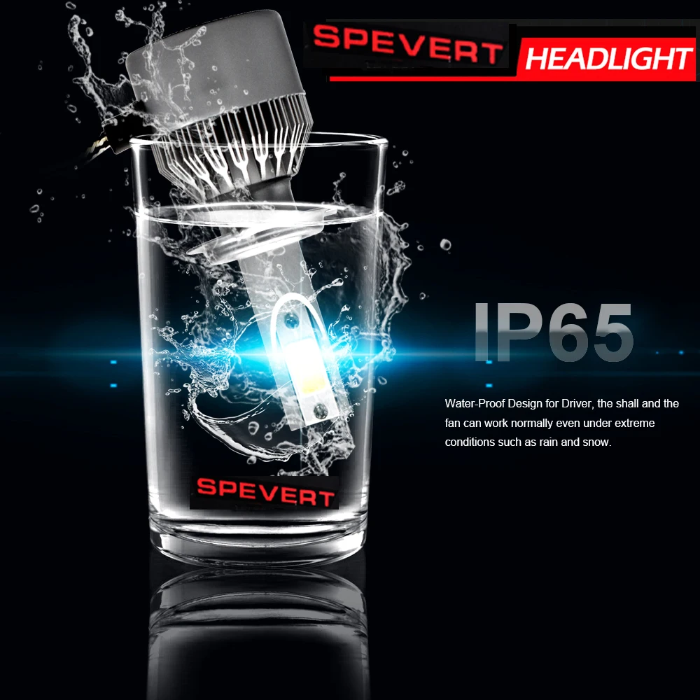 SPEVERT 110W 20000LM D1S/D3S D2S/D4S H1 H7 H8/H9/H11 H15 H4 с двумя типами света COB Светодиодный фар