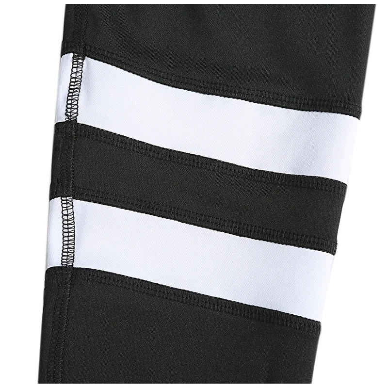 Женские спортивные брюки черные и белые быстросохнущие леггинсы для фитнеса