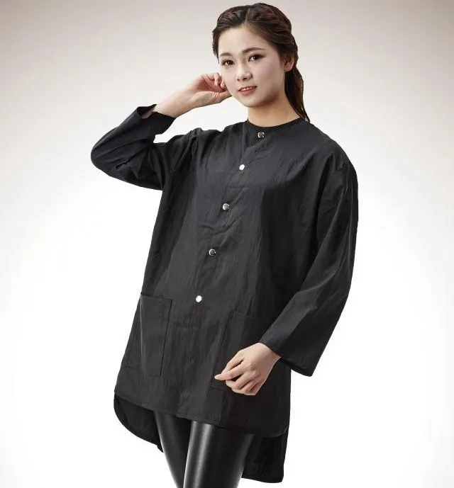 Парикмахерская Свободная куртка на пуговицах из высококачественного полиэстера