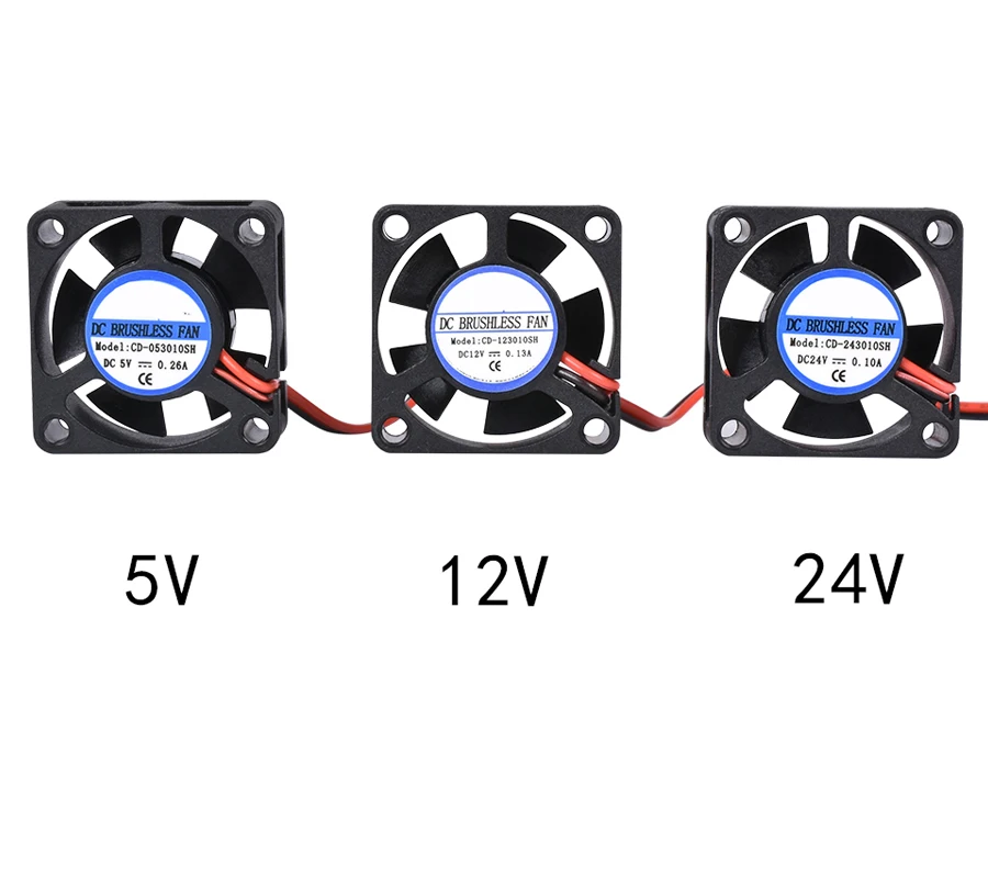 Reprap 3010 вентилятор 30 мм 30x30x10 24 в 12 В 5 2 контактный кулер постоянного тока маленький