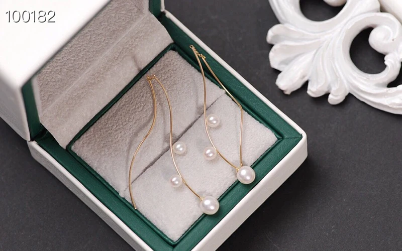 Sinya 18 k золотые серьги-капли с кисточками с натуральным круглым высоким блеском и жемчугом, модный дизайн, Новое поступление для женщин, девушек