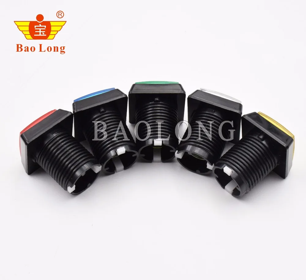 32 мм квадратная аркадная кнопка со светодиодной подсветкой Кнопка с