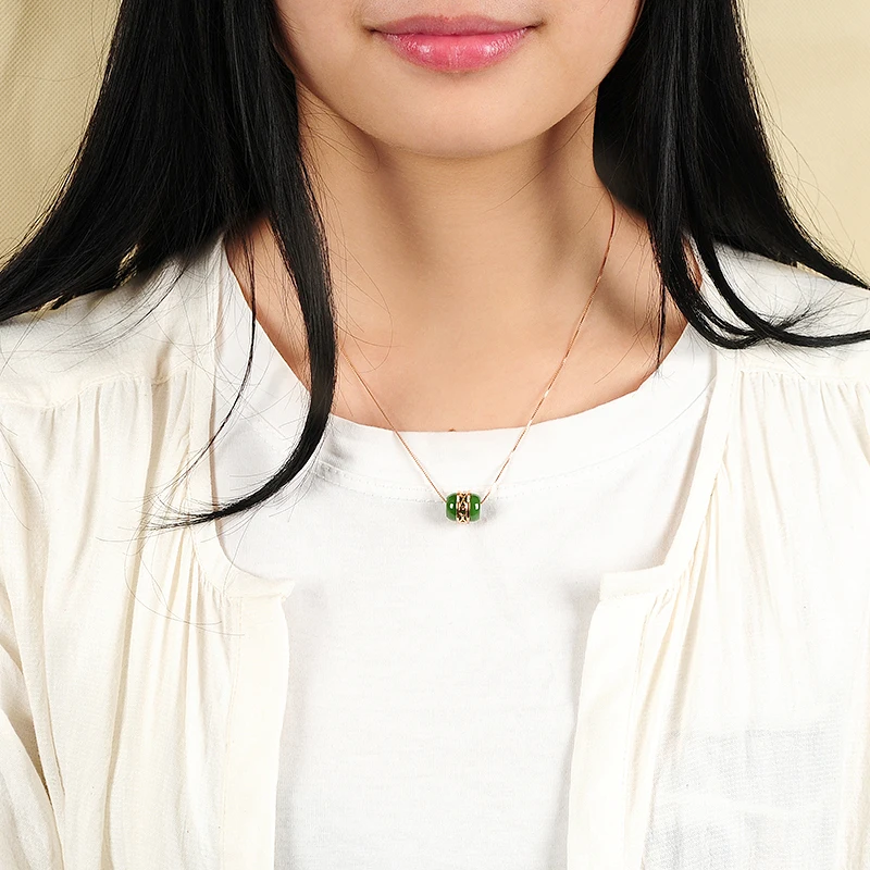 Маленький милый детский кулон с подвеской из бисера 18 К золота инкрустированный