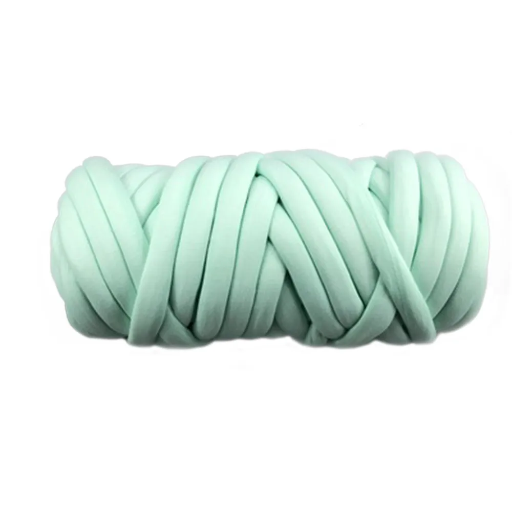 Mint Green Новинка, ручное Тканое одеяло, основная пряжа, круглая ткань, грубая линия, вязание, сделай сам, 25 м - Цвет: Mint Green