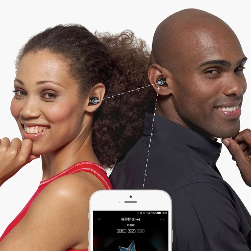 TYNNSEIN TWS Wireless Bluetooth Earphone Sport Stereo Earbud with Mic Handsfree Headset Charging Box for Smart Phone M18 | Электроника