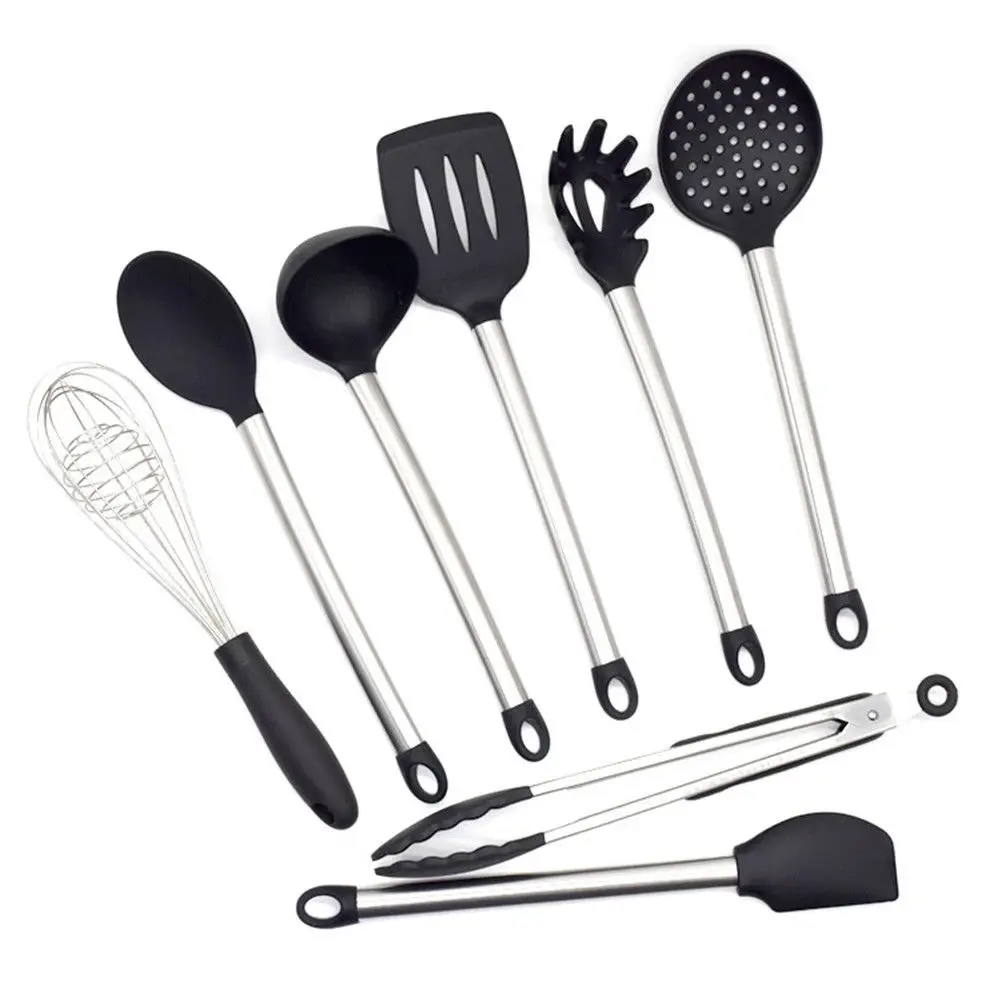 Kitchen Silicone 8 Pcs Cooking Utensils Set Heat Resistant Non-Stick Tool Sets | Дом и сад