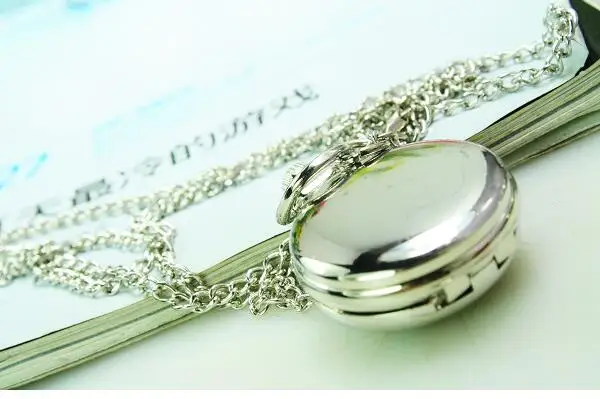 

Cute Bird enamel silver mini Pocket Watch Enamel Kid Women Girl Necklace clock Pendant Gifts