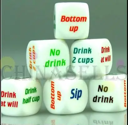 

200pcs 25MM English drinking wine mora dice poker gambling dice Toy Fun Board Game Night Bar KTV Entertainment party Dice