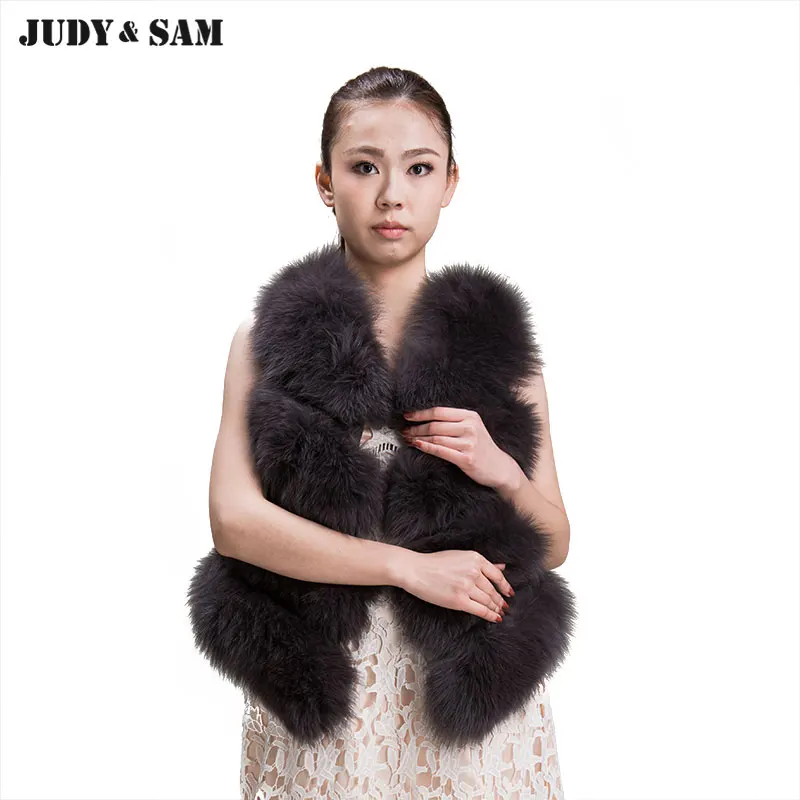 Классический качество натуральным лисьим Мех животных жилет Женская Мода пальто