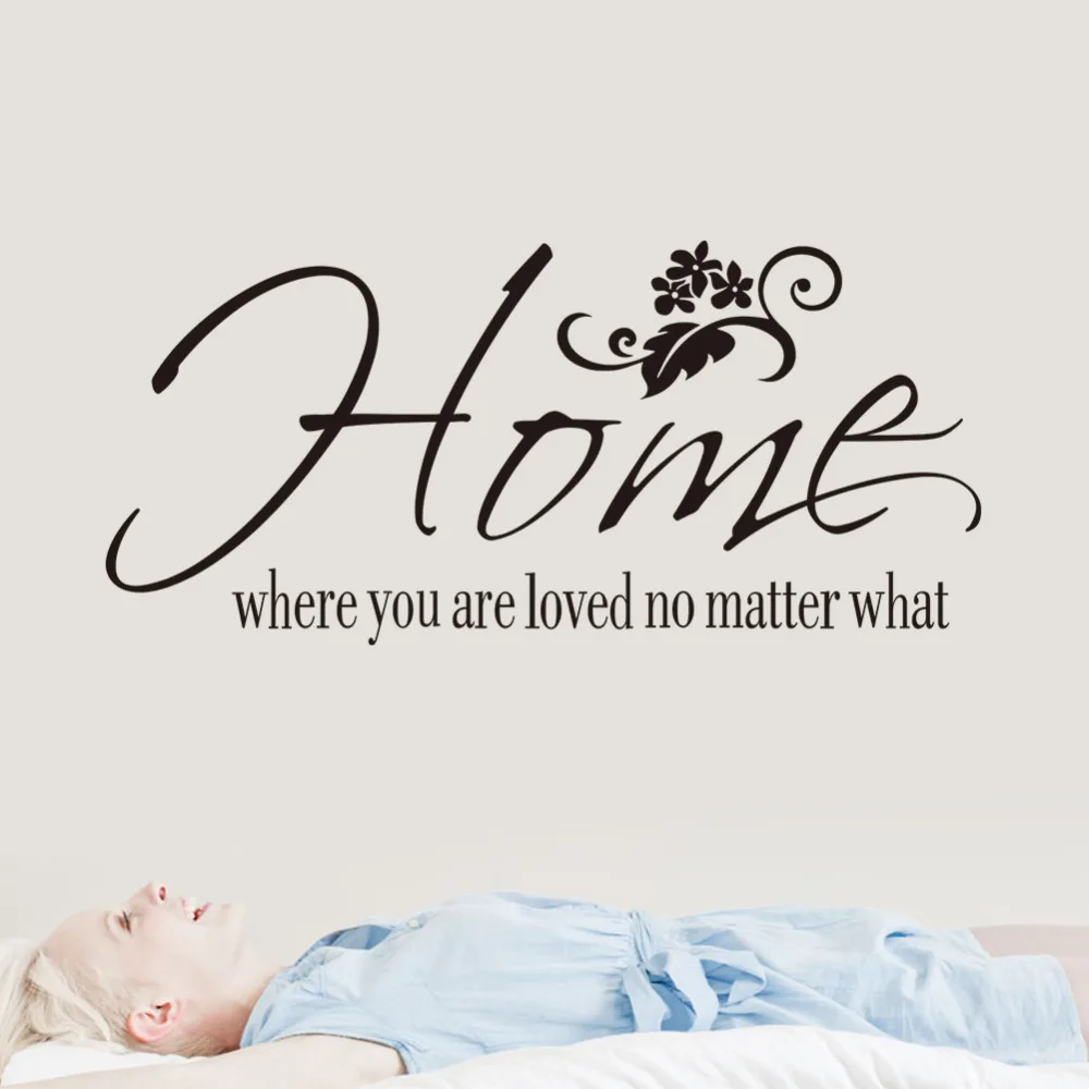 

Free Shipping Wall Art Decals Quotes Home where you are loved no matter what decoration Vinyl Wall Sticker Home Decor