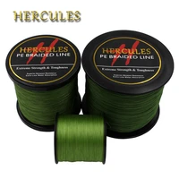 hercules pe braided fishing line army green hengelsport multifilament fishing cord 4 strands 100m 300m 500m 1000m 1500m 2000m