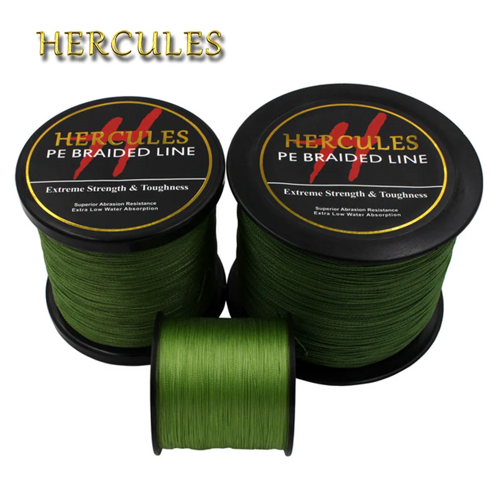 Hercules PE плетеная рыболовная леска армейский зеленый hengelsport мультифиламентный