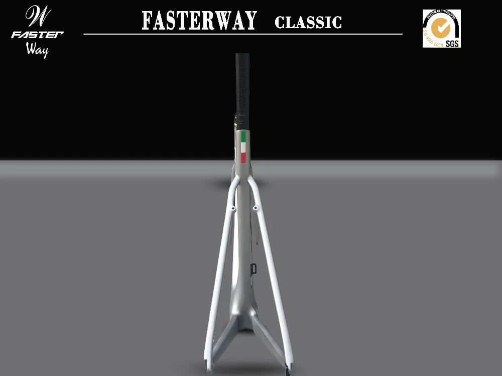 Тайваньский бренд FASTERWAY Классический прозрачный оранжевый серебристый супер светильник карбоновая рама дорога: рамка+ подседельный штырь+ вилка+ зажим+ гарнитура