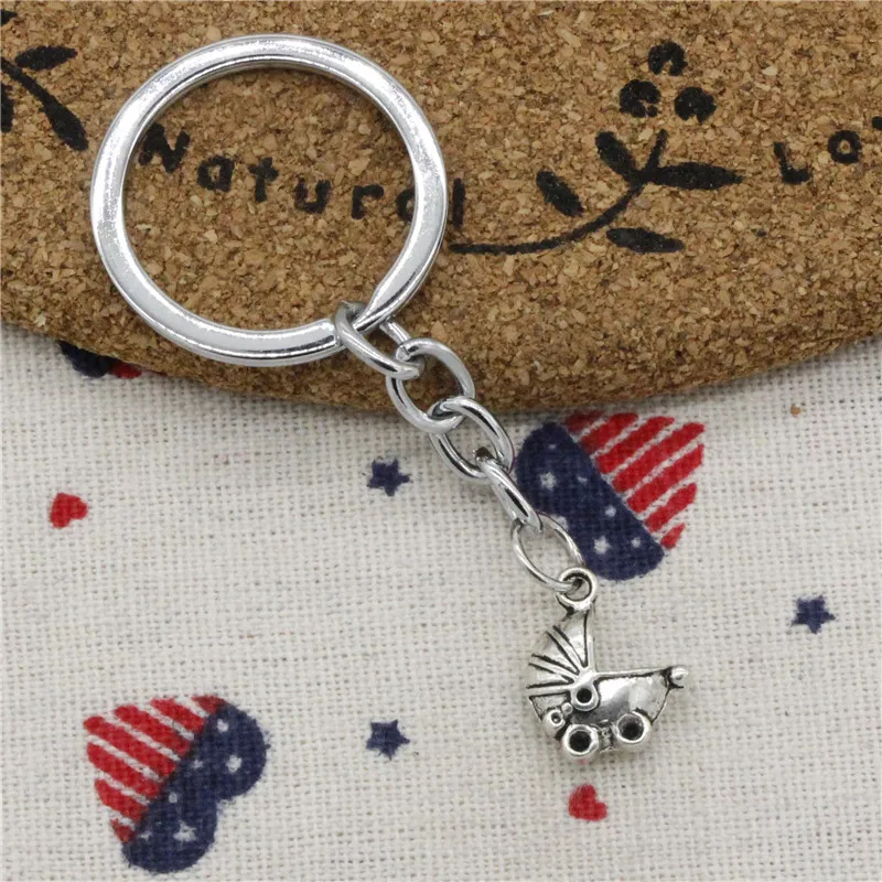 Новая мода 3D Детская коляска Коляска 16*13 мм кулон брелок DIY ювелирные изделия