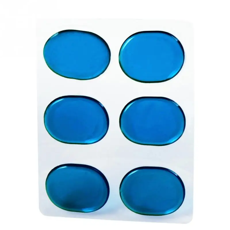 Blue 6 шт./компл. малый барабан Mute Pad барабанный демпфер гелевые подушечки малый барабан глушитель звука прозрачный ударный инструмент Аксессуары - Цвет: Blue