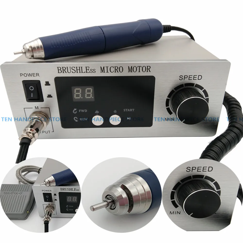 

2018 free shipping Dental Lab machine Brushless micro motor Jewellery engraving Micromotor Polishing machine Unit with handpiece