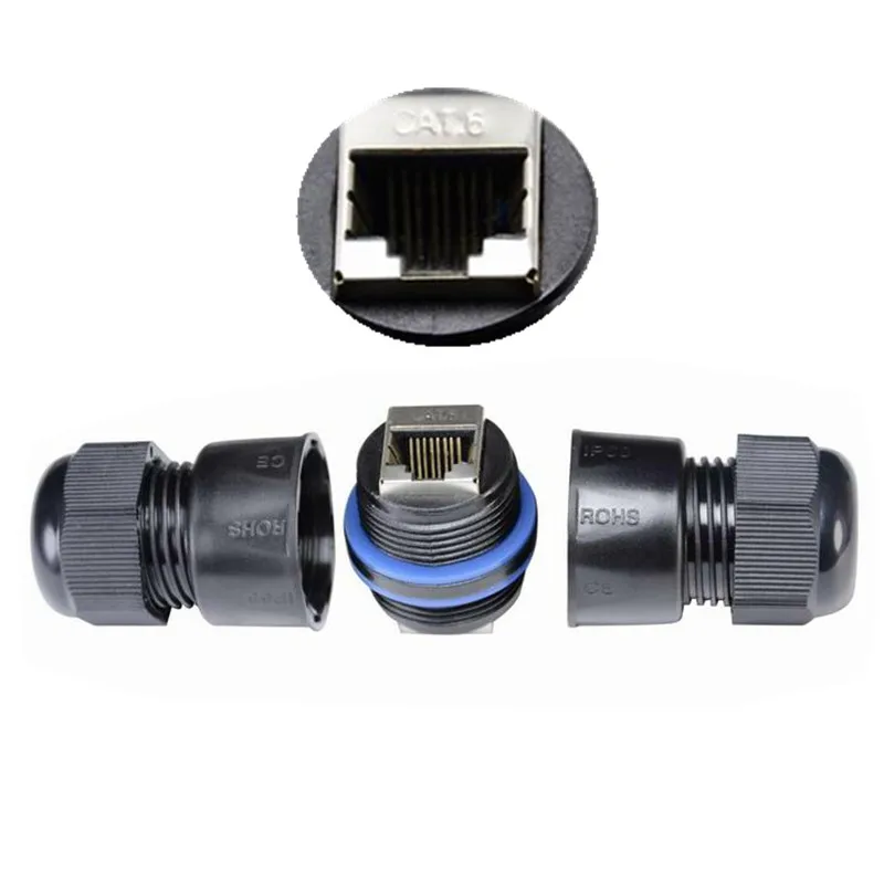 Водонепроницаемый разъем RJ45 с двумя прямыми головками m25 Rj45M25 F/F гнездовой экран