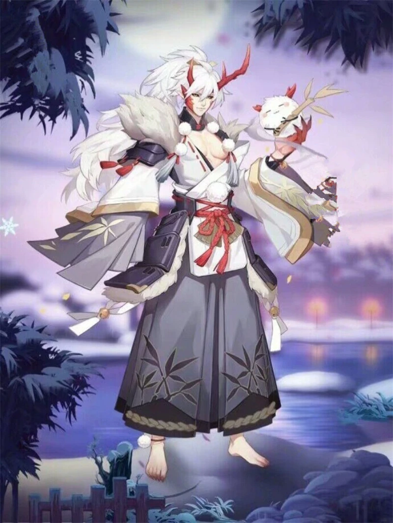 Костюм для косплея Onmyoji SSR Ibaraki douji костюмы из белой снежной шкуры униформы одежда