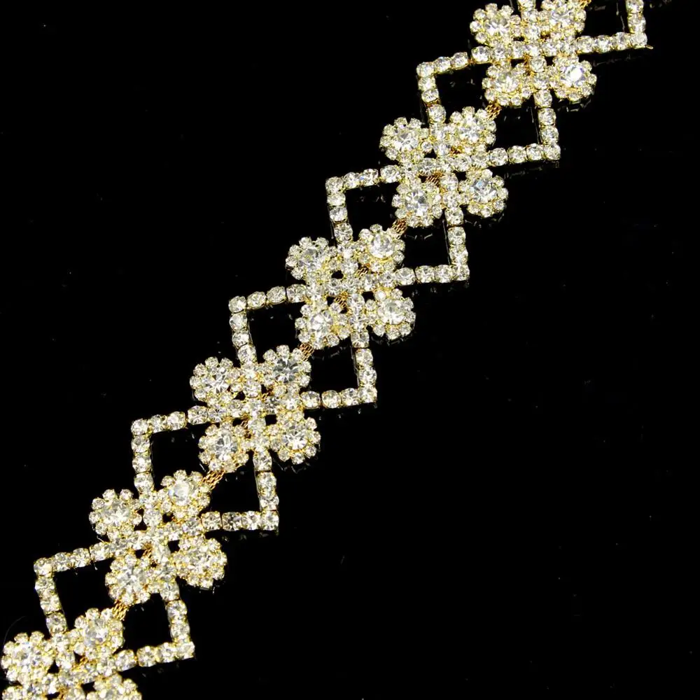 

5Yards Crystal Trim Patches Sewing Accessories Appliques Trimming Sew On Costume DIY Banding Strass